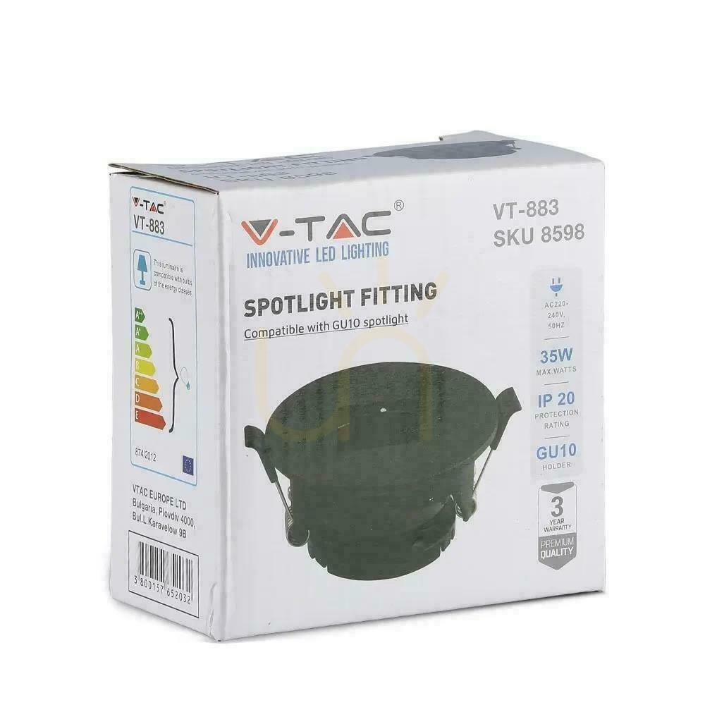 Check V-TAC GU10 Round Mesh with Square Black VT-883-B 3 Year Warranty V-TAC GU10 Round Mesh with Square Black VT-883-B 3 Year Warranty