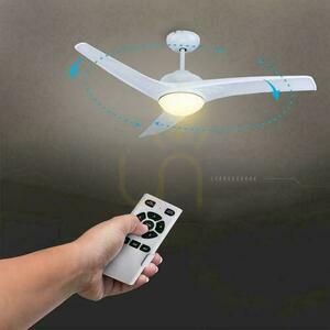 V-TAC 132cm White 15W LED CCT Ceiling Fan Pilot VT-6055-3 small 3