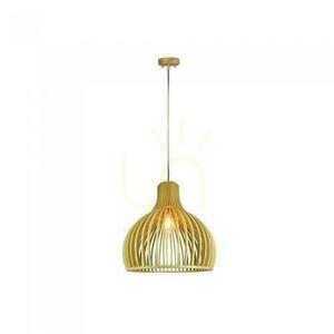 V-TAC E27 Wooden Cone Fi450 VT-4453 Pendant Luminaire 5 Years Warranty small 1