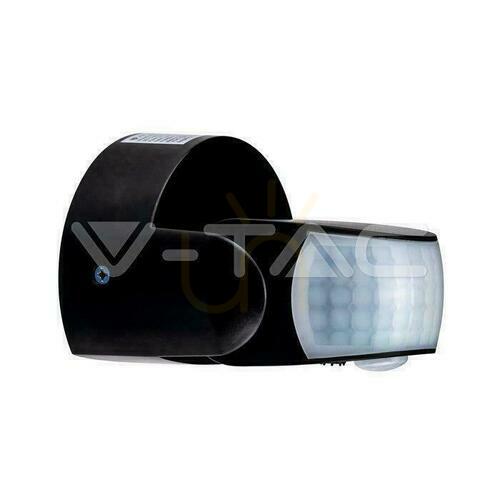 Check V-TAC Wall Mounted Motion Sensor Black 180st/360st IP65 VT-8093