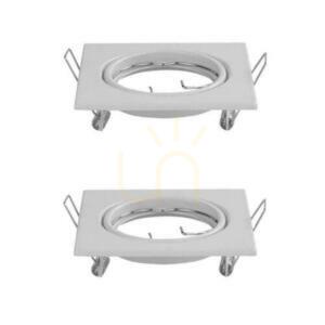 Eyelet V-TAC GU10 Square Movable White (Package. 2 pcs) VT-817-SQ-W 3 Years Warranty small 0