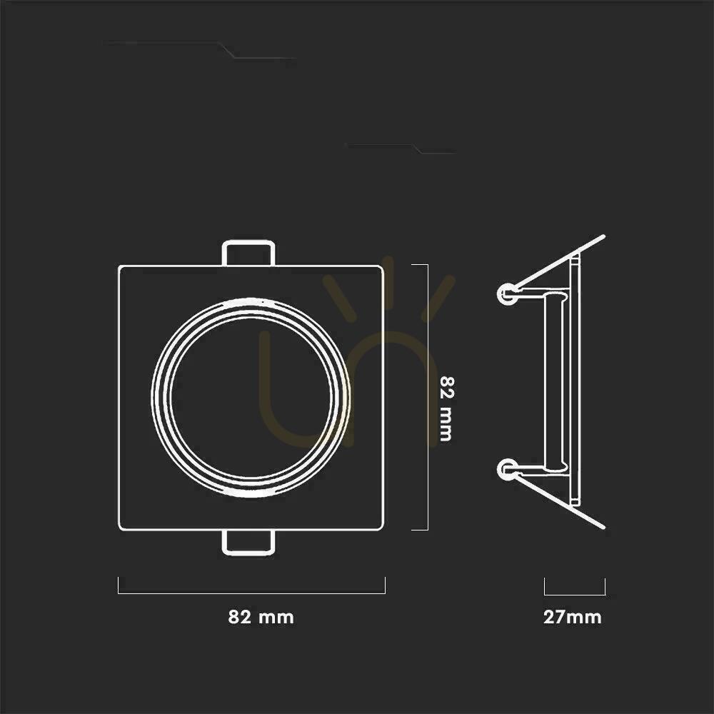 View Mesh V-TAC GU10 Square Movable Satin (Package. 2 pcs) VT-817-SQ-SN 3 Years Warranty Mesh V-TAC GU10 Square Movable Satin (Package. 2 pcs) VT-817-SQ-SN 3 Years Warranty