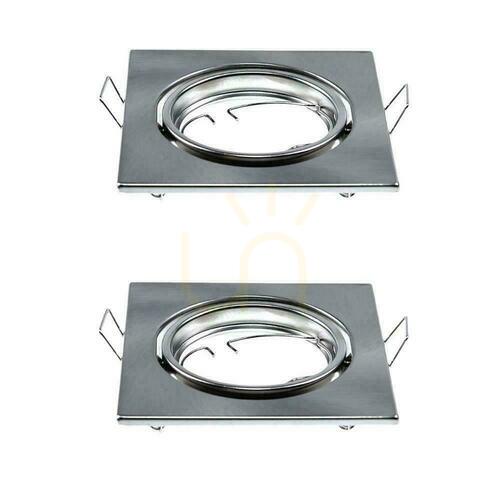 Check Mesh V-TAC GU10 Square Movable Satin (Package. 2 pcs) VT-817-SQ-SN 3 Years Warranty