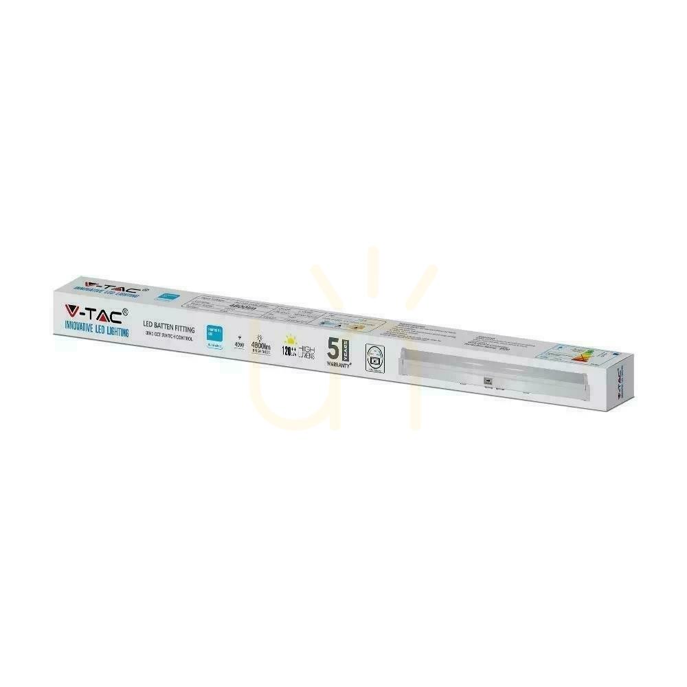 Show Light Line V-TAC 40W LED SAMSUNG CHIP 120cm 3w1 120Lm/W VT-8-45 3W1 4800lm 5 Years Warranty Light Line V-TAC 40W LED SAMSUNG CHIP 120cm 3w1 120Lm/W VT-8-45 3W1 4800lm 5 Years Warranty