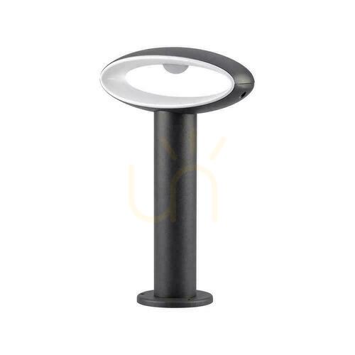 Check V-TAC VT-909 LED garden bollard, grey aluminium, 9 W, 30 cm, IP54, 4000 K, 500 lm