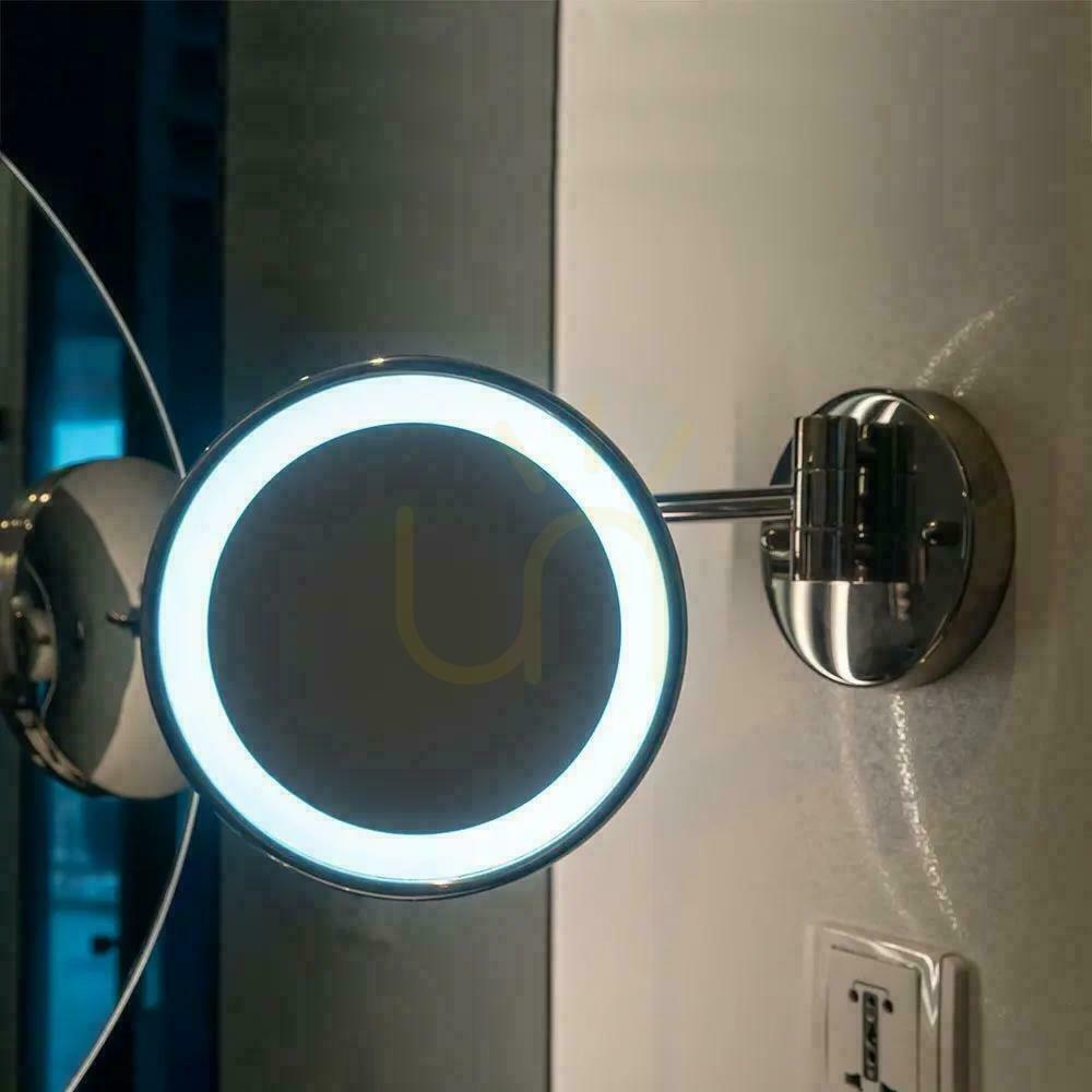 View V-TAC 3W LED Bathroom Makeup Mirror 4xAAA Fi.17CM Chrome VT-7571 6400K 30lm V-TAC 3W LED Bathroom Makeup Mirror 4xAAA Fi.17CM Chrome VT-7571 6400K 30lm