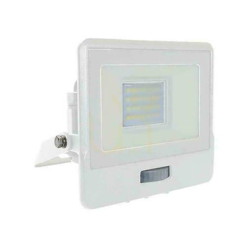 Check V-TAC 20W LED Projector SAMSUNG CHIP Motion Sensor White With MUFa VT-128S 6500K 1510lm 5 Years Warranty
