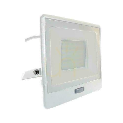Check V-TAC 50W SAMSUNG CHIP LED Projector Motion Sensor White Cable 1M VT-158S-1 4000K 4000lm 5 Year Warranty