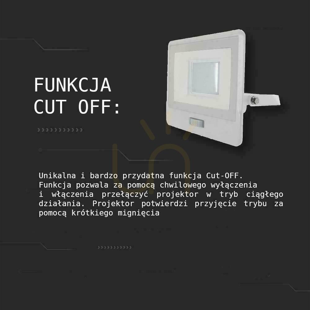Display V-TAC 20W SAMSUNG CHIP LED Projector Motion Sensor White Cable 1M VT-128S 3000K 1510lm 5 Year Warranty V-TAC 20W SAMSUNG CHIP LED Projector Motion Sensor White Cable 1M VT-128S 3000K 1510lm 5 Year Warranty