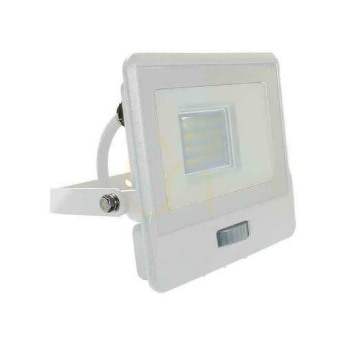 Check V-TAC 20W SAMSUNG CHIP LED Projector Motion Sensor White Cable 1M VT-128S 3000K 1510lm 5 Year Warranty