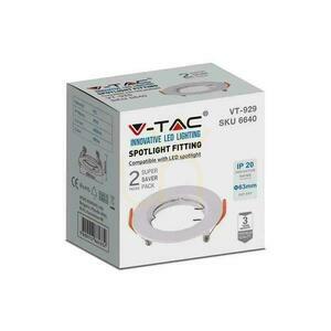 V-TAC GU10 Recessed Round Mesh White (Package. 2 pcs) VT-929-W 3 Years Warranty small 3