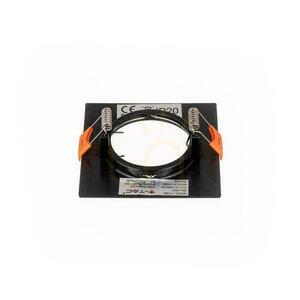 V-TAC VT-930 square GU10 recessed spotlight trim, black, 81 × 81 mm, pack of 2, SKU 6643 small 2