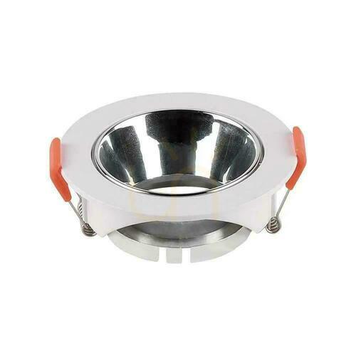 Check Adjustable V-TAC VT-931 recessed fitting for GU10, white/chrome, Ø 85 mm