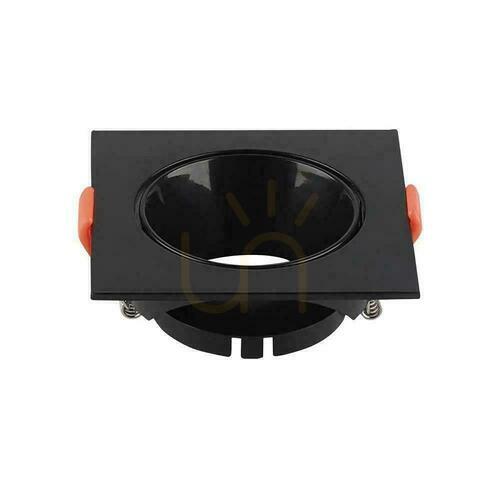 Check V-TAC GU10 Recessed Square Black/Black Mesh VT-932-B 3 Year Warranty