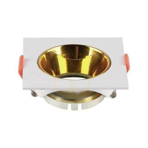 Check Mesh V-TAC GU10 Recessed Square White/Gold VT-932 3 Year Warranty