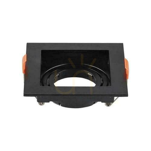 Check V-TAC GU10 Recessed Square Mesh Black VT-933-B 3 Year Warranty