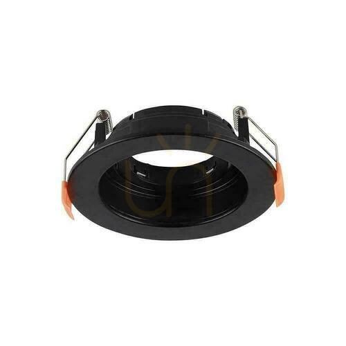 Check V-TAC VT-933 GU10 recessed downlight frame, round, black, ø10.2 cm, IP20
