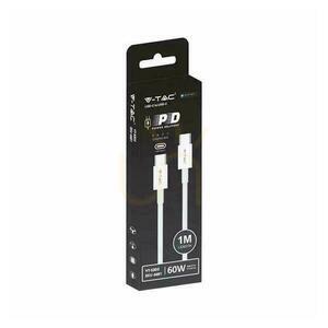 USB-C to USB-C Cable 1 m, White, 60 W V-TAC VT-5303-W small 3