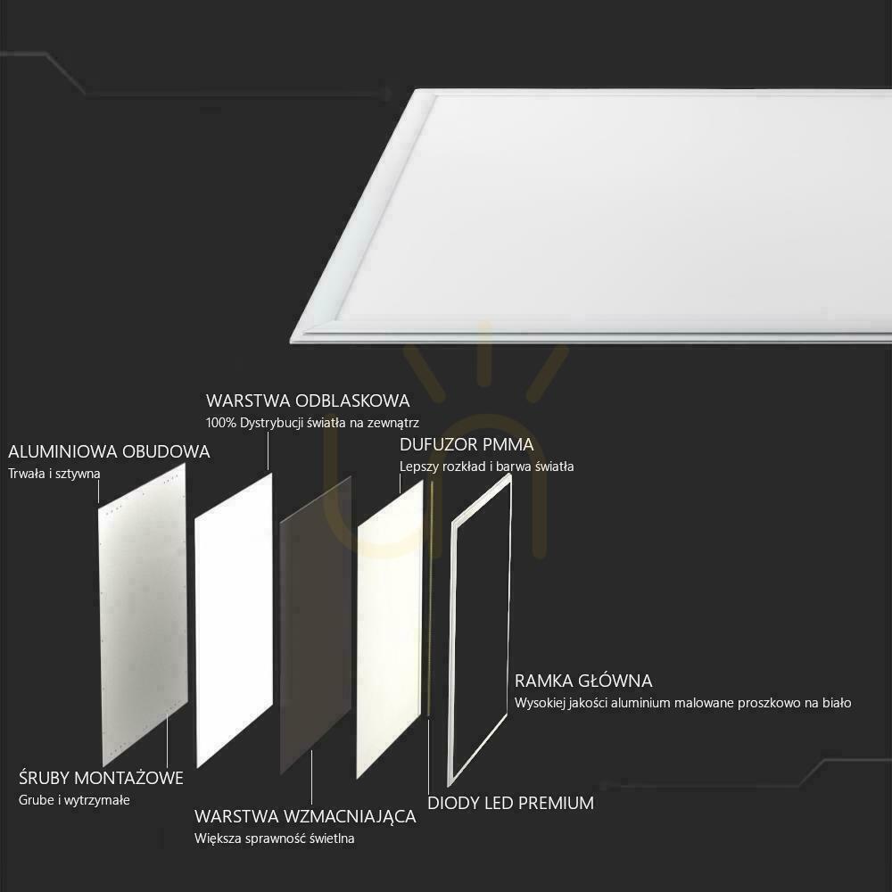 Display LED panel V-TAC 40W 600x600 PMMA 120Lm/W VT-6060-6 6400K 4950lm LED panel V-TAC 40W 600x600 PMMA 120Lm/W VT-6060-6 6400K 4950lm