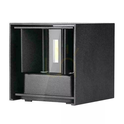 Check V-TAC 5W Wall-mounted Wall lamp Up/Down Adjustable Black Square IP65 Bridgelux VT-759-B 4000K 700lm