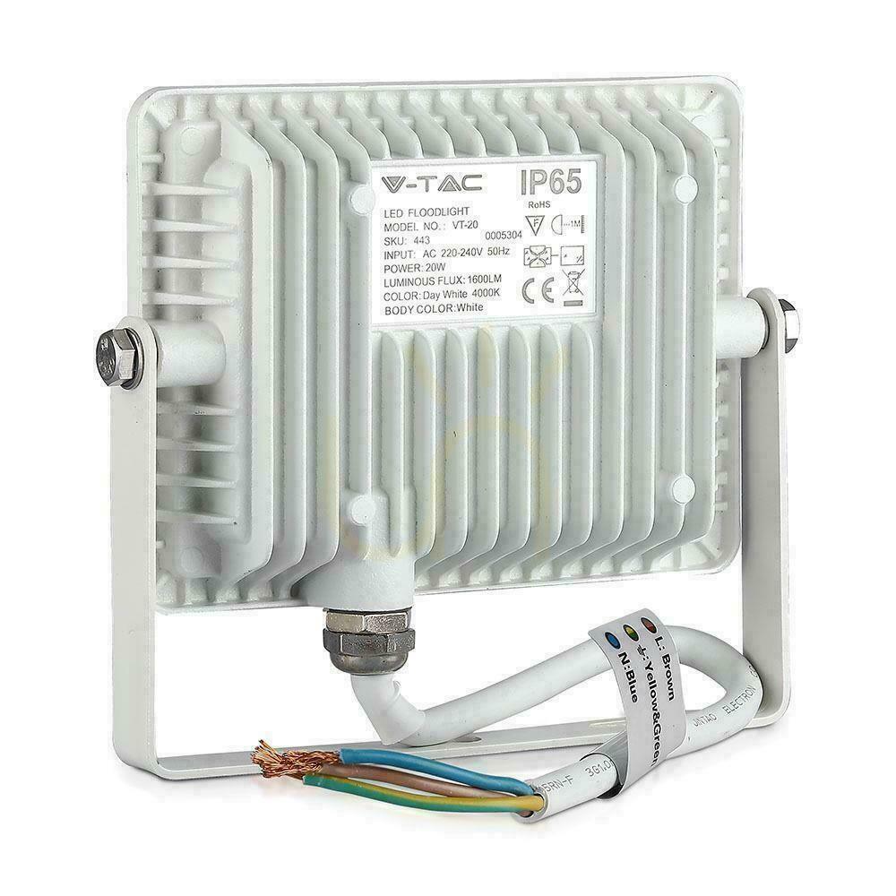 Show V-TAC 20W SAMSUNG CHIP White VT-20-W 3000K 1510lm LED Projector 5 Years Warranty V-TAC 20W SAMSUNG CHIP White VT-20-W 3000K 1510lm LED Projector 5 Years Warranty