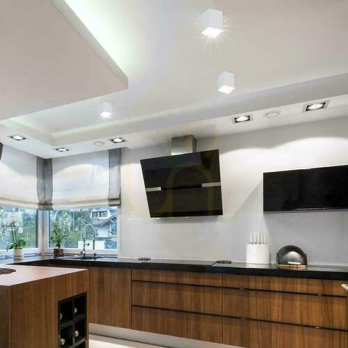 Check V-TAC GU10 Square Surface Mounting White+Gold 100x100x120cm VT-979SQ 3 Years Warranty