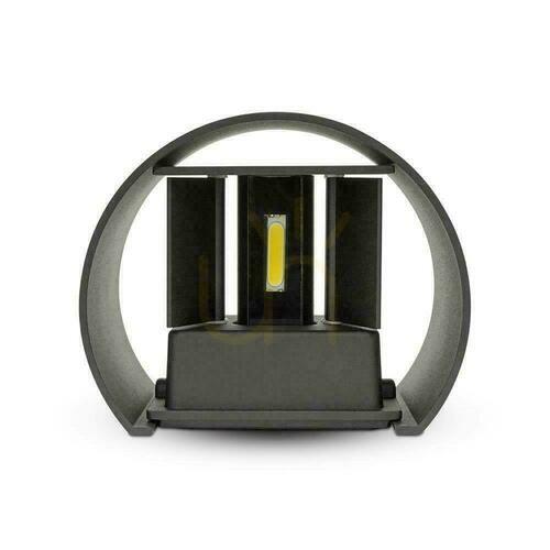Check Wall Mounted 5W V-TAC Top Bottom Adjustable Black Round IP65 Bridgelux VT-756-B 3000K 700lm