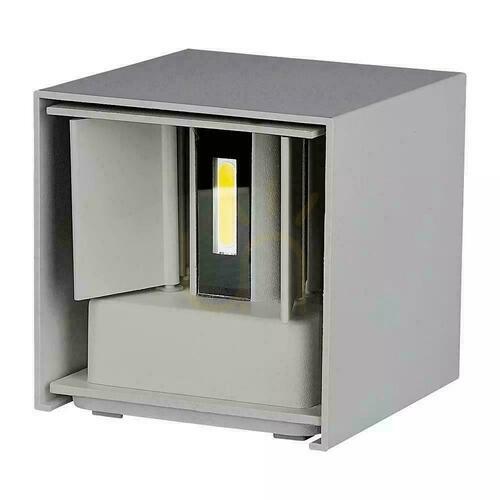 Check V-TAC 5W Wall-mounted Wall lamp Top Down Adjustable Grey Square IP65 Bridgelux VT-759-G 4000K 700lm