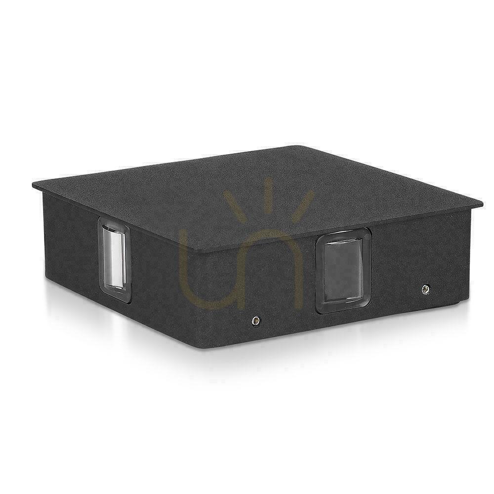 Display V-TAC 4W LED wall luminaire IP65 Black Square VT-704-B 3000K 428lm V-TAC 4W LED wall luminaire IP65 Black Square VT-704-B 3000K 428lm