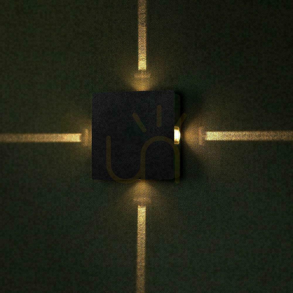 View V-TAC 4W LED wall luminaire IP65 Black Square VT-704-B 3000K 428lm V-TAC 4W LED wall luminaire IP65 Black Square VT-704-B 3000K 428lm