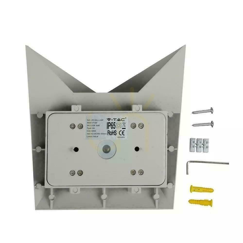 Preview Wall lamp V-TAC 5W LED Grey IP65 VT-825-G 4000K 645lm. Wall lamp V-TAC 5W LED Grey IP65 VT-825-G 4000K 645lm.