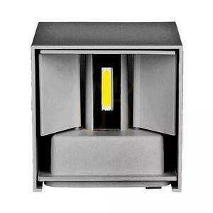 V-TAC 11W LED Top Down Adjustable Chip BRIDGELUX Grey Square IP65 VT-759-12-G 3000K 1360lm Wall Luminaire. small 3