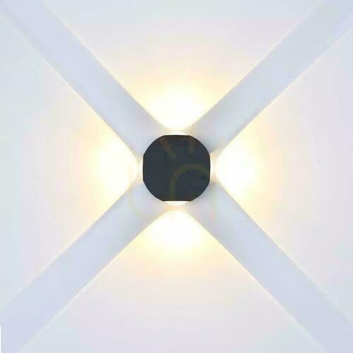Check Wall lamp V-TAC 4W LED Black Round IP65 VT-834-B 3000K 428lm.