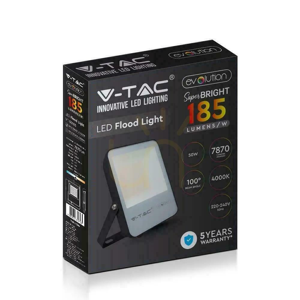 Preview LED Projector V-TAC 50W G8 Black 185Lm/W EVOLUTION VT-50185 6500K 7870lm 5 Years Warranty LED Projector V-TAC 50W G8 Black 185Lm/W EVOLUTION VT-50185 6500K 7870lm 5 Years Warranty