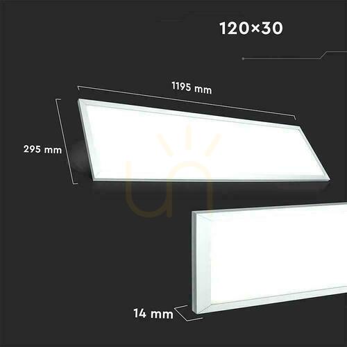 Check LED panel V-TAC 29W 1200x300 137Lm/W VT-12031 6400K 3960lm