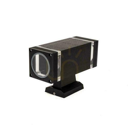 Check Garden wall lamp V-TAC Black IP44 2xE27 Square Top Bottom VT-968
