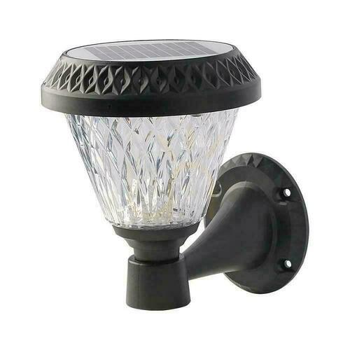 Check V-TAC Solar Garden Wall lamp with remote control 3in1 IP44 Black Round VT-969 3000K-4000K-6400K 75 3 Years Warranty