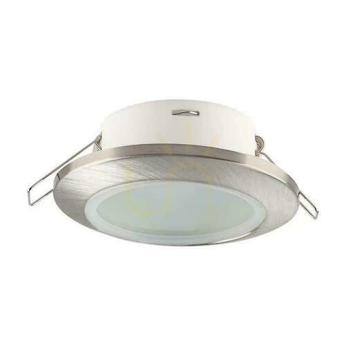 Check Mesh V-TAC GU10 Recessed Round Leakproof with glass IP44 Satin VT-981 3 Years Warranty