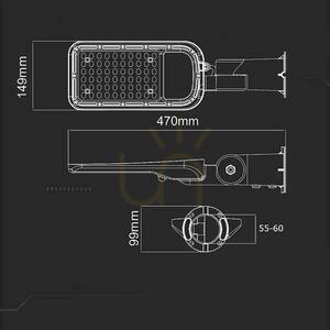 LED Street Light V-TAC VT-79ST SAMSUNG CHIP 70W 7500lm 6500K IP65 Grey 5 Years Warranty small 7