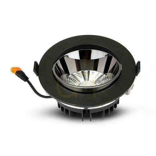 Check Downlight V-TAC SAMSUNG CHIP 20W Black Tilt VT-2-13 3000K 1780lm 5 Year Warranty