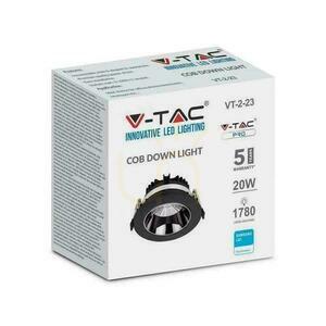Downlight V-TAC SAMSUNG CHIP 20W Black Tilt VT-2-13 4000K 1780lm 5 Year Warranty small 4