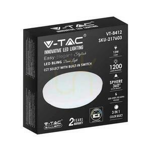 Plafond V-TAC 12W Milky CCT Color Change fi.255 VT-8412 3000K-6400K 1200lm 2 Plafond V-TAC 12W Milky CCT Color Change fi.255 VT-8412 3000K-6400K 1200lm small 2