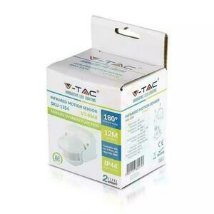Wall-mounted PIR motion sensor V-TAC VT-8048 180° IP44 white small 4