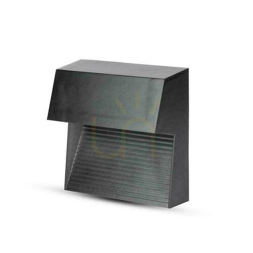 Check Wall Mounting 3W LED V-TAC Black Square 230V IP65 VT-1172-B 4000K 210lm.