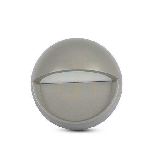 Check Wall Mounted 3W LED V-TAC Grey Round 230V IP65 VT-1182-G 3000K 210lm Wall Luminaire.