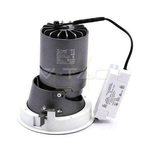Check LED Downlight V-TAC 35W COB CREE CRI95+ UGR19 24st VT-2936 3000K 2300lm 5 Years Warranty