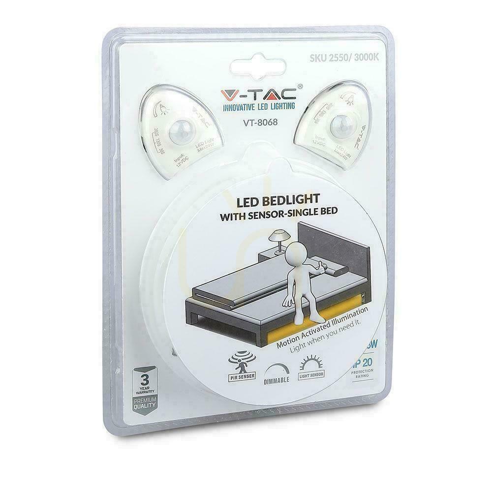 Preview LED Night Light V-TAC Motion Sensor Double Bed 2x1.2mb VT-8068 3000K 260lm 3 Years Warranty LED Night Light V-TAC Motion Sensor Double Bed 2x1.2mb VT-8068 3000K 260lm 3 Years Warranty