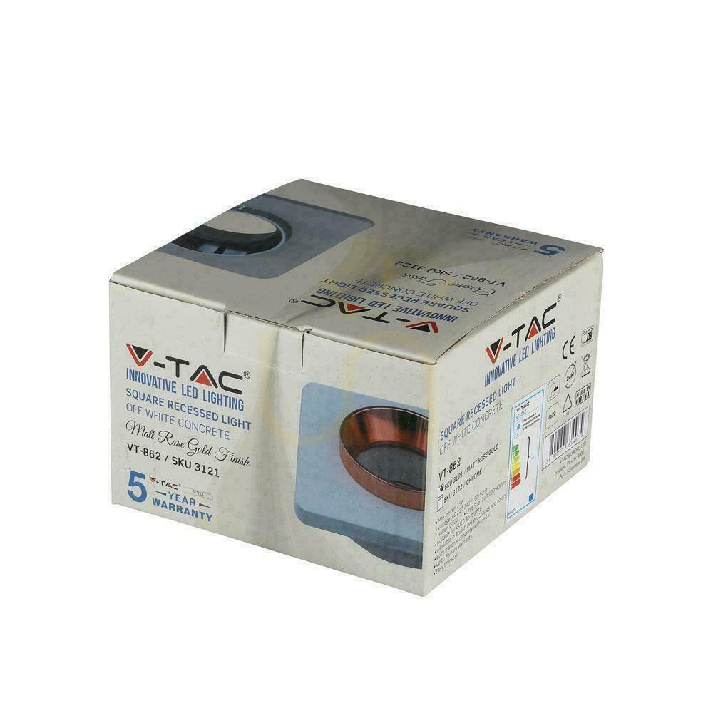 Show V-TAC GIPS BETON GU10 Square Recessed Mesh White/Pink Gold VT-862-MRR 5 Year Warranty V-TAC GIPS BETON GU10 Square Recessed Mesh White/Pink Gold VT-862-MRR 5 Year Warranty
