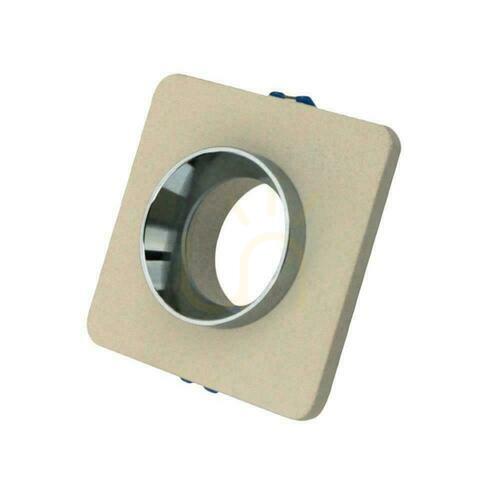 Check V-TAC GIPS BETON GU10 Square Recessed Mesh White/Chrome VT-862-CHR 5 Year Warranty