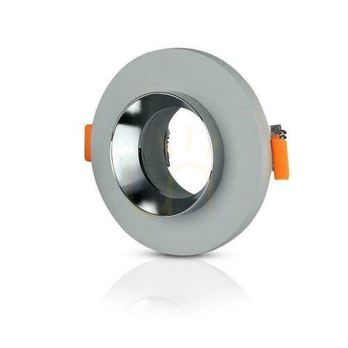 Check V-TAC GIPS BETON GU10 Round Recessed Gray/Chrome VT-862-MG Mesh.